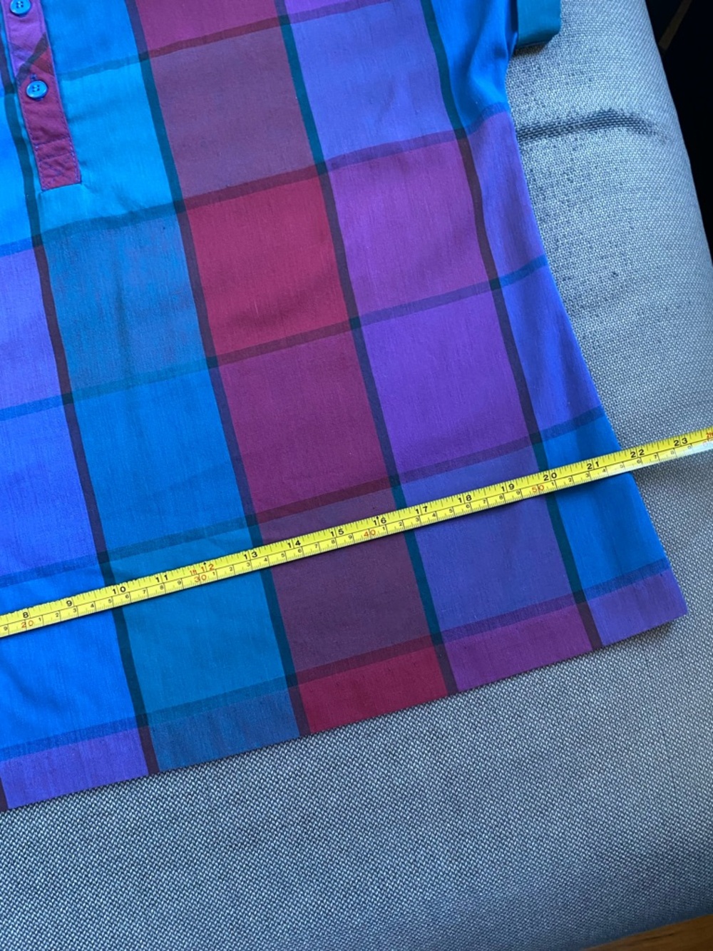 Vintage Plaid Tunic Top - Picture 7 of 7